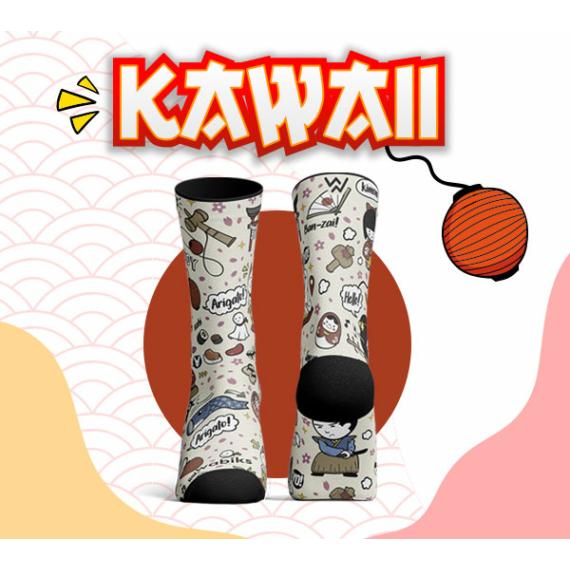 Wabiks Kawaii zokni - L (43-46)