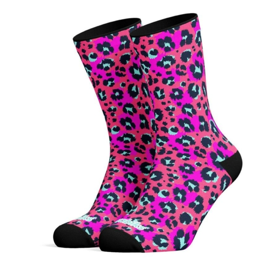 Wabiks Pink Leopard zokni - S (35-38)