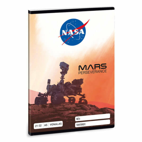 NASA vonalas füzet - A5 - 32 lap - 21-32 - Marsjáró